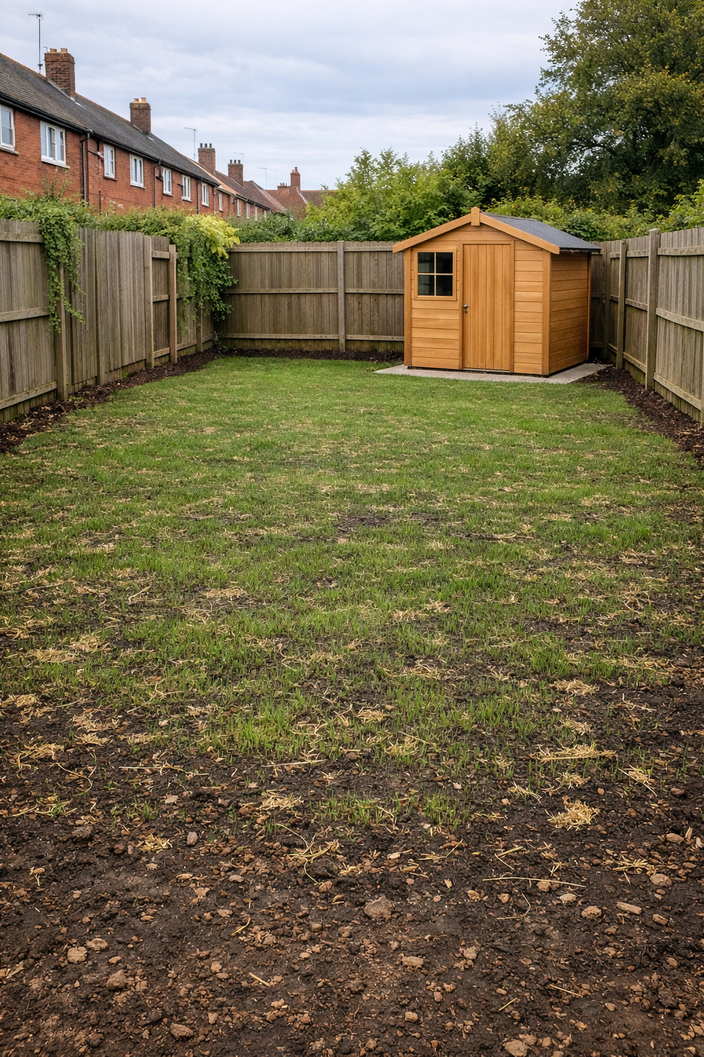 Garden after seeding and maintenance